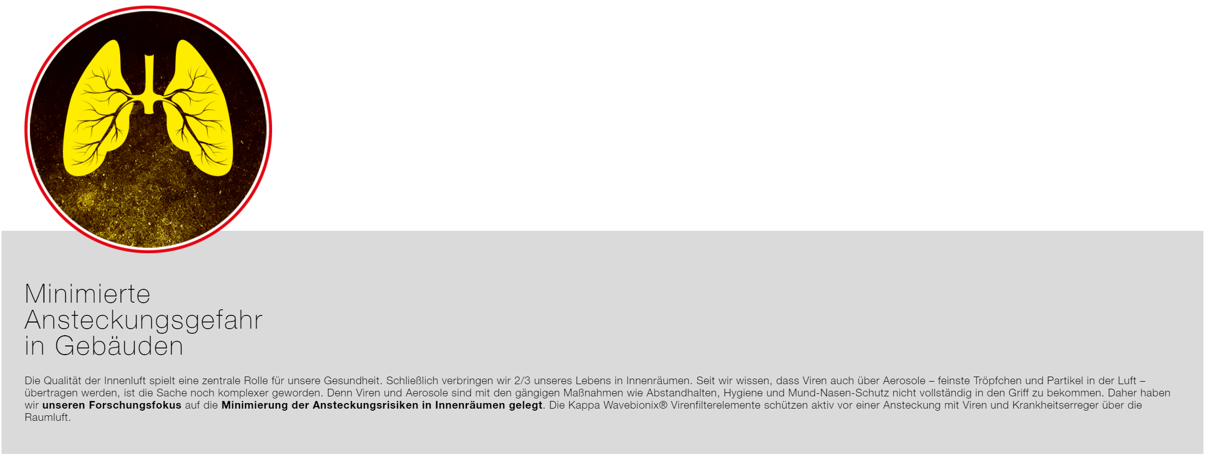 ansteckung Gruber TAB Wavebionix Kappa